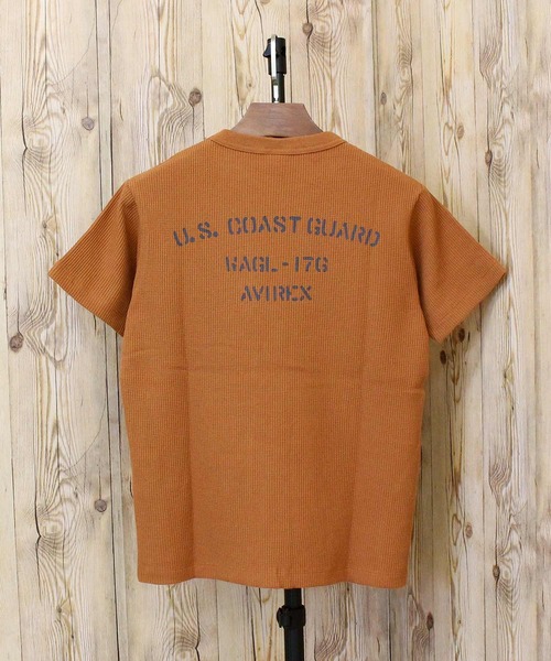 AVIREX(アヴィレックス)の「MINI WAFFLE TEE ”U.S.COAST GUARD”(Tシャツ/カットソー・メンズ・オリーブ/オレンジ/ブラック/ホワイト・XL/L/M)」の4枚目の写真