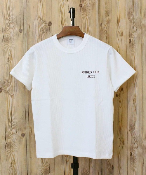 AVIREX(アヴィレックス)の「MINI WAFFLE TEE ”U.S.COAST GUARD”(Tシャツ/カットソー・メンズ・オリーブ/オレンジ/ブラック/ホワイト・XL/L/M)」の5枚目の写真