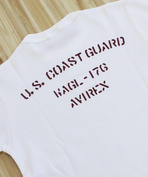 AVIREX(アヴィレックス)の「MINI WAFFLE TEE ”U.S.COAST GUARD”(Tシャツ/カットソー・メンズ・オリーブ/オレンジ/ブラック/ホワイト・XL/L/M)」の8枚目の写真