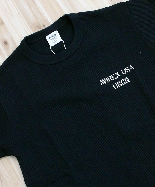 AVIREX(アヴィレックス)の「MINI WAFFLE TEE ”U.S.COAST GUARD”(Tシャツ/カットソー・メンズ・オリーブ/オレンジ/ブラック/ホワイト・XL/L/M)」の11枚目の写真