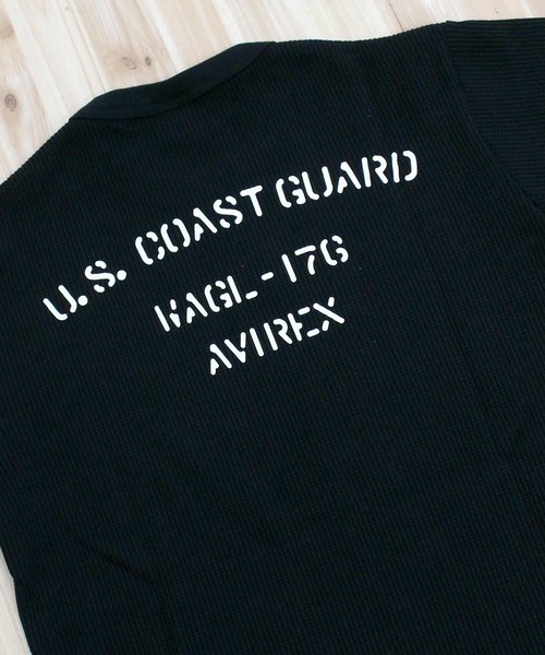 AVIREX(アヴィレックス)の「MINI WAFFLE TEE ”U.S.COAST GUARD”(Tシャツ/カットソー・メンズ・オリーブ/オレンジ/ブラック/ホワイト・XL/L/M)」の12枚目の写真