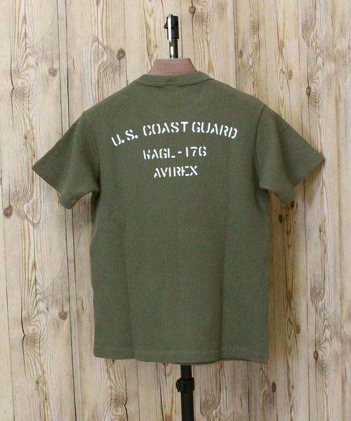 AVIREX(アヴィレックス)の「MINI WAFFLE TEE ”U.S.COAST GUARD”(Tシャツ/カットソー・メンズ・オリーブ/オレンジ/ブラック/ホワイト・XL/L/M)」の14枚目の写真