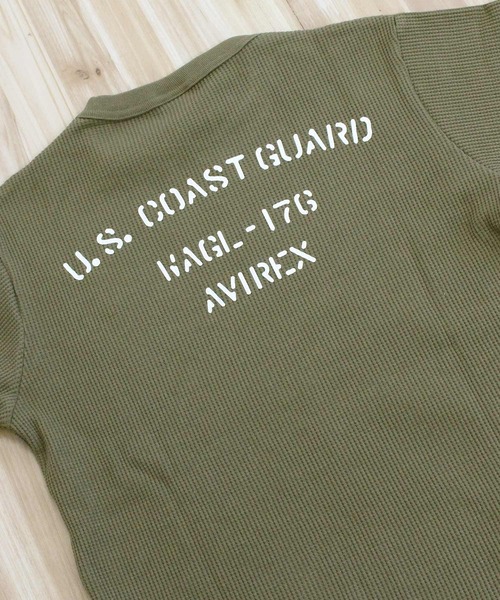 AVIREX(アヴィレックス)の「MINI WAFFLE TEE ”U.S.COAST GUARD”(Tシャツ/カットソー・メンズ・オリーブ/オレンジ/ブラック/ホワイト・XL/L/M)」の16枚目の写真