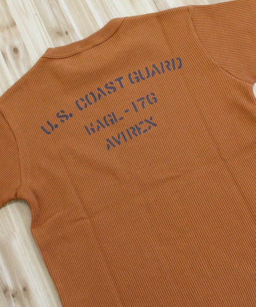 AVIREX(アヴィレックス)の「MINI WAFFLE TEE ”U.S.COAST GUARD”(Tシャツ/カットソー・メンズ・オリーブ/オレンジ/ブラック/ホワイト・XL/L/M)」の20枚目の写真