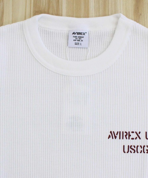 AVIREX(アヴィレックス)の「MINI WAFFLE TEE ”U.S.COAST GUARD”(Tシャツ/カットソー・メンズ・オリーブ/オレンジ/ブラック/ホワイト・XL/L/M)」の21枚目の写真