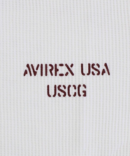AVIREX(アヴィレックス)の「MINI WAFFLE TEE ”U.S.COAST GUARD”(Tシャツ/カットソー・メンズ・オリーブ/オレンジ/ブラック/ホワイト・XL/L/M)」の22枚目の写真