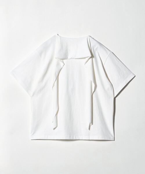 ONIT（オニット）の「＜ONIT＞ボウタイ ショートスリーブ Tシャツ（Tシャツ/カットソー・レディース・ホワイト・2）」の3枚目の写真