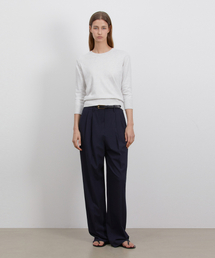 RIDIFI（リディフィ）の「PLEATS WIDE SLACKS_NAVY（スラックス）」