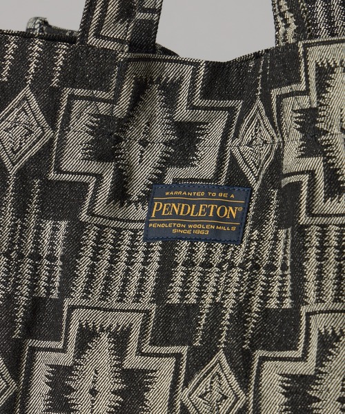 PENDLETON(ペンドルトン)の「【 PENDLETON / ペンドルトン 】JAQUARD DENIM BAG / ジャガードデニムバッグ(トートバッグ・レディース・ブラック/インディゴブルー・FREE)」の8枚目の写真