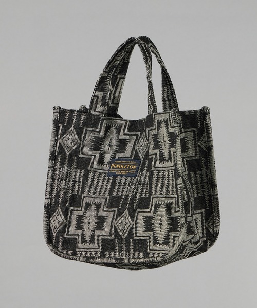PENDLETON(ペンドルトン)の「【 PENDLETON / ペンドルトン 】JAQUARD DENIM BAG / ジャガードデニムバッグ(トートバッグ・レディース・ブラック/インディゴブルー・FREE)」の4枚目の写真