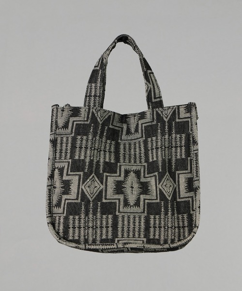 PENDLETON(ペンドルトン)の「【 PENDLETON / ペンドルトン 】JAQUARD DENIM BAG / ジャガードデニムバッグ(トートバッグ・レディース・ブラック/インディゴブルー・FREE)」の5枚目の写真