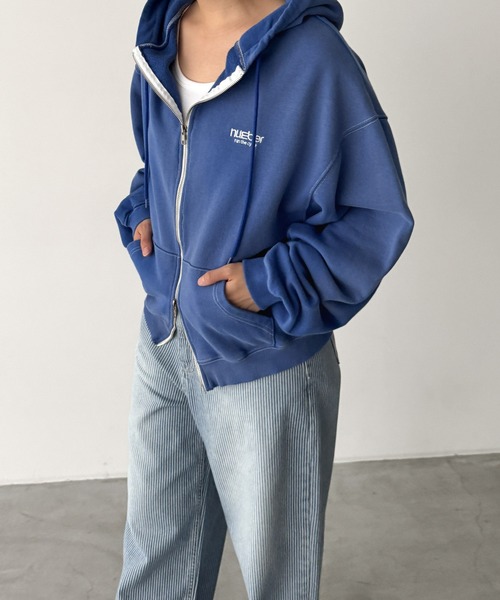CANAL JEAN(キャナルジーン)の「El mar number ヴィンテージウォッシュジップパーカー(パーカー・レディース・ブルー・ONE SIZE)」の3枚目の写真