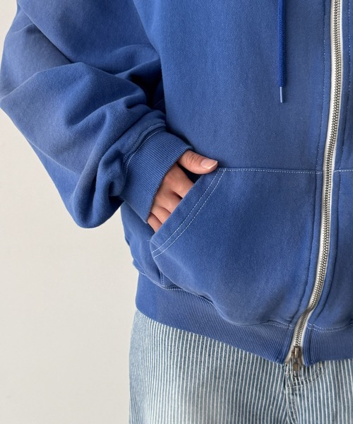 CANAL JEAN(キャナルジーン)の「El mar number ヴィンテージウォッシュジップパーカー(パーカー・レディース・ブルー・ONE SIZE)」の11枚目の写真