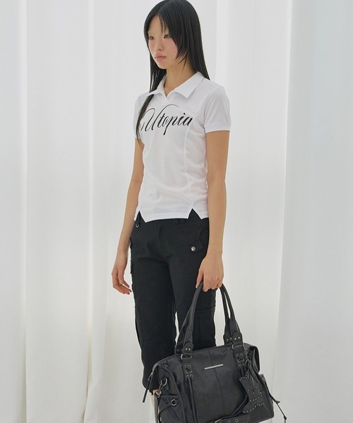 FANCY CLUB(ファンシークラブ)の「FANCY CLUB/ユートピアカラートップス(Tシャツ/カットソー・レディース・ホワイト/ブラック・FREE)」の9枚目の写真