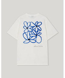 MUARMUS（ムアルムス）の「Flower Drawing T-shirt [Blue]（Tシャツ/カットソー）」