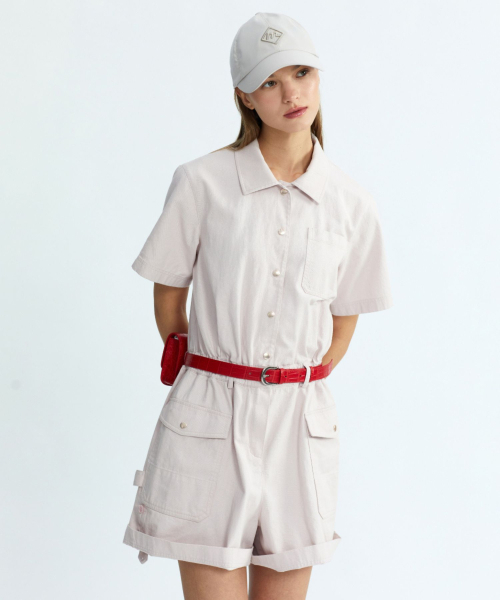 MONDAYFLOW(マンデーフロー)の「フィルソグッド ジャンプスーツ_ライトピンク(つなぎ/オールインワン・レディース・その他・LARGE/MEDIUM/SMALL)」の4枚目の写真