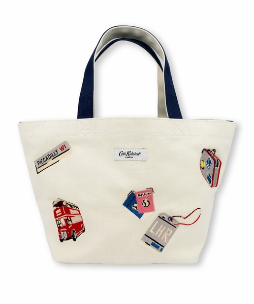 Cath Kidston（キャスキッドソン）の「トラベルトートバッグS（ハンドバッグ・レディース・ピンク/ネイビー・FREE）」の6枚目の写真