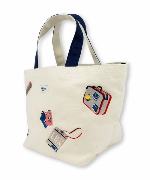 Cath Kidston（キャスキッドソン）の「トラベルトートバッグS（ハンドバッグ・レディース・ピンク/ネイビー・FREE）」の5枚目の写真