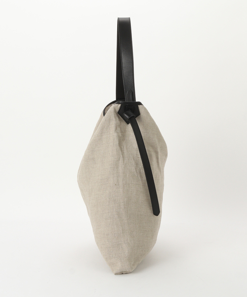 marco masi(マルコマージ)の「MARCOMASI/マルコマージ linen w leather BAG(ショルダーバッグ・レディース・ブラック・FREE)」の2枚目の写真