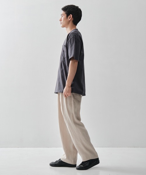 markaware（マーカウェア）の「【MARKAWARE/ マーカウェア】DOUBLE PLEATED EASY TROUSERS/ヘンプ細布 / ダブルプリーテッドイージートラウザーズ（スラックス・メンズ・ブラック/ホワイト・3/2）」の6枚目の写真