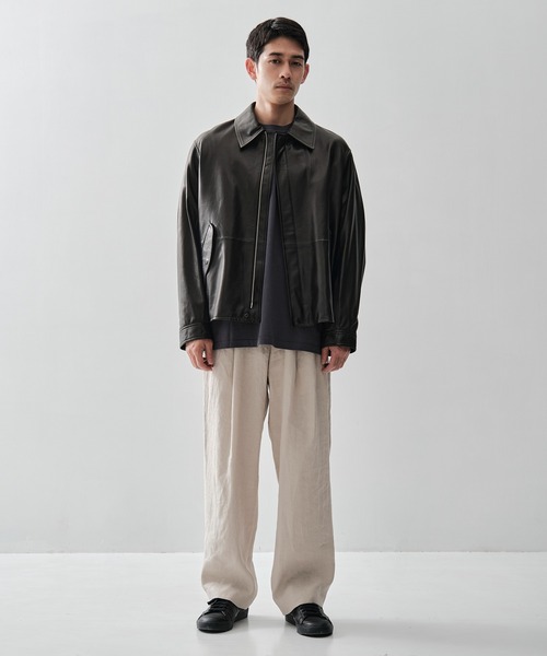 MARKAWARE/ マーカウェア】DOUBLE PLEATED EASY TROUSERS/ヘンプ細布