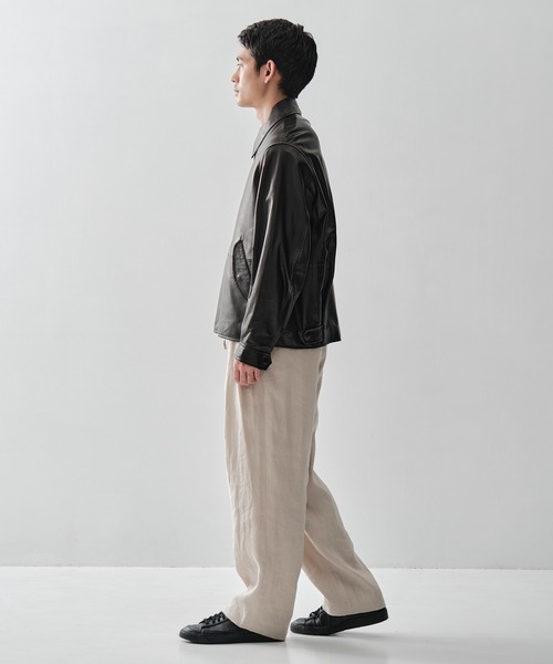 markaware（マーカウェア）の「【MARKAWARE/ マーカウェア】DOUBLE PLEATED EASY TROUSERS/ヘンプ細布 / ダブルプリーテッドイージートラウザーズ（スラックス・メンズ・ブラック/ホワイト・3/2）」の12枚目の写真