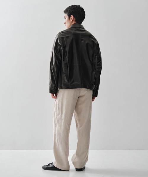 markaware（マーカウェア）の「【MARKAWARE/ マーカウェア】DOUBLE PLEATED EASY TROUSERS/ヘンプ細布 / ダブルプリーテッドイージートラウザーズ（スラックス・メンズ・ブラック/ホワイト・3/2）」の13枚目の写真