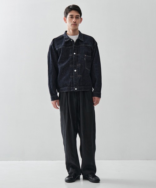 markaware（マーカウェア）の「【MARKAWARE/ マーカウェア】DOUBLE PLEATED EASY TROUSERS/ヘンプ細布 / ダブルプリーテッドイージートラウザーズ（スラックス・メンズ・ブラック/ホワイト・3/2）」の14枚目の写真