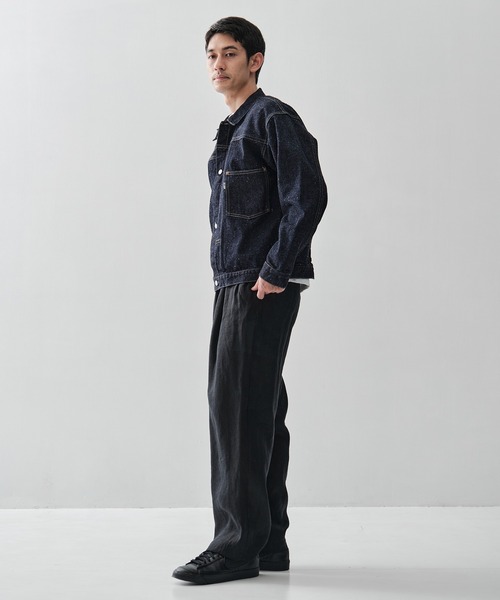 markaware（マーカウェア）の「【MARKAWARE/ マーカウェア】DOUBLE PLEATED EASY TROUSERS/ヘンプ細布 / ダブルプリーテッドイージートラウザーズ（スラックス・メンズ・ブラック/ホワイト・3/2）」の17枚目の写真