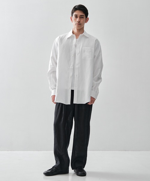 MARKAWARE/ マーカウェア】DOUBLE PLEATED EASY TROUSERS/ヘンプ細布