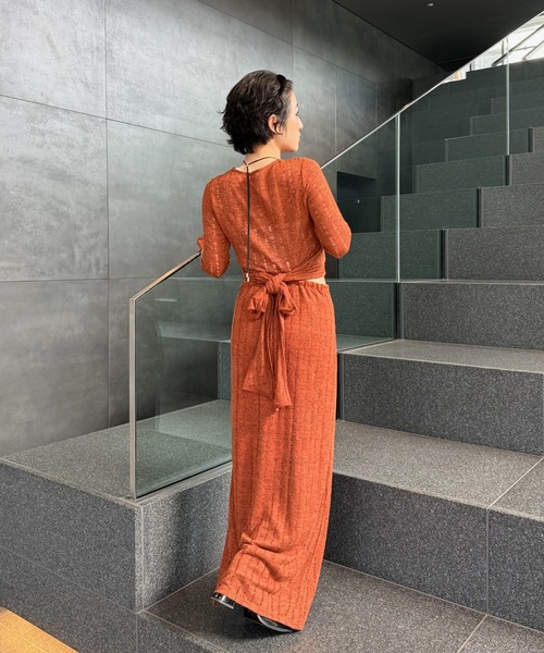 Ameri（アメリ）の「CACHE-COEUR DAMAGE CUT DRESS（ドレス・レディース・スカイブルー/ブラック/テラコッタ・MEDIUM/SMALL）」の18枚目の写真