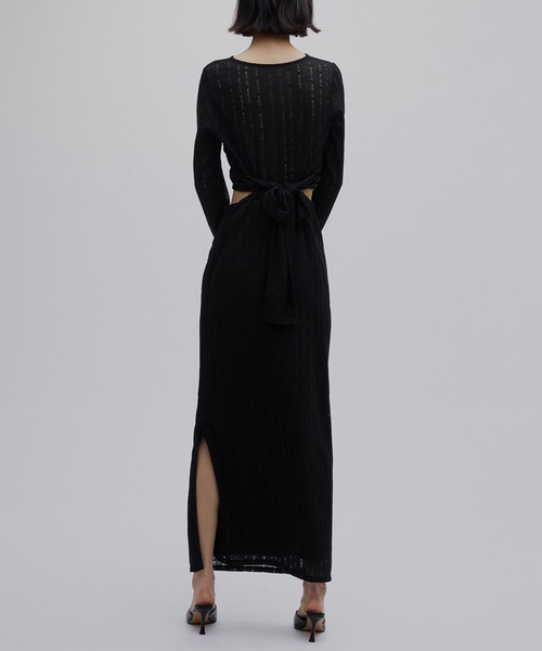 Ameri（アメリ）の「CACHE-COEUR DAMAGE CUT DRESS（ドレス・レディース・スカイブルー/ブラック/テラコッタ・MEDIUM/SMALL）」の5枚目の写真