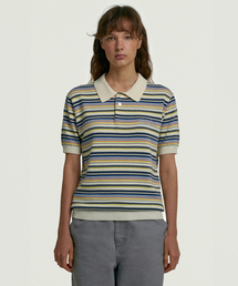 TEKET（テケット）の「Script Knit Polo Cream（ポロシャツ）」