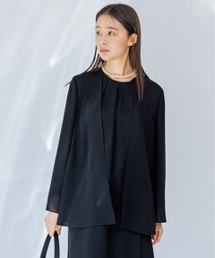 【喪服・礼服】【洗える】/涼やかな羽織りジャケット/ブラックフォーマル