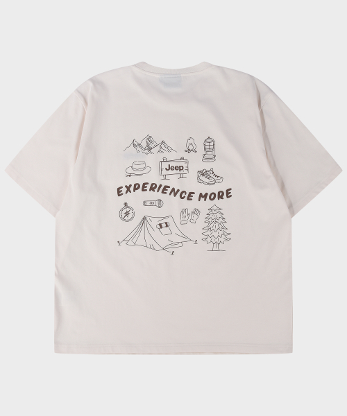 JEEP（ジープ）の「キャンピングスケッチャーズ 半袖Tシャツ (JR5TSU143IV)（Tシャツ/カットソー・レディース・その他・X-LARGE/2XL/LARGE/SMALL/MEDIUM）」の2枚目の写真