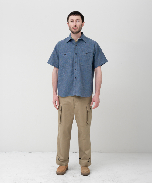 MANNERGRAM(マナーグラム)の「シャンブレーリネンワークシャツ(シャツ/ブラウス・メンズ・その他・95(M)/L/XL)」の2枚目の写真