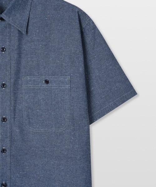 MANNERGRAM(マナーグラム)の「シャンブレーリネンワークシャツ(シャツ/ブラウス・メンズ・その他・95(M)/L/XL)」の9枚目の写真