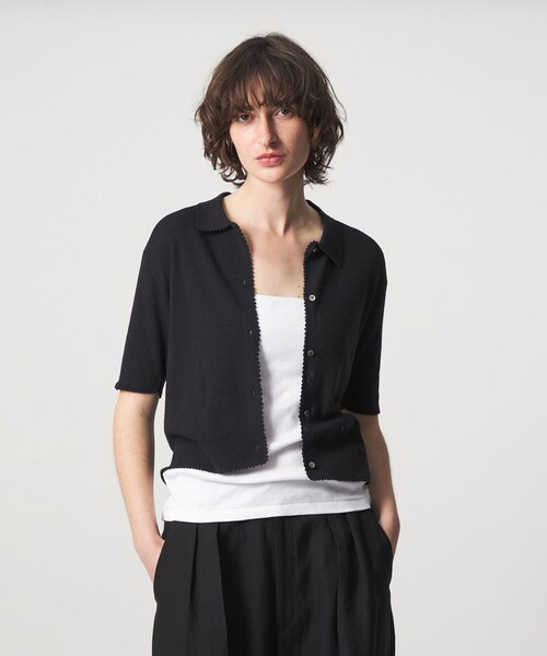 ＜6(ROKU)＞ RIB SHIRT CARDIGAN 6（ロク）の「＜6(ROKU)＞RIB SHIRT CARDIGAN/カーディガン