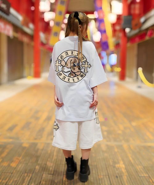 GALFY(ガルフィー)の「【別注】GA×GALFY-別注十字架わんわんハーフパンツ(スウェットパンツ・メンズ・ホワイト/ブラック/ブラック系2・S/L/XL)」の9枚目の写真
