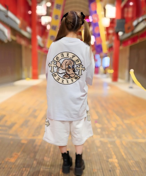 GALFY(ガルフィー)の「【別注】GA×GALFY-別注十字架わんわんハーフパンツ(スウェットパンツ・メンズ・ホワイト/ブラック/ブラック系2・S/L/XL)」の10枚目の写真