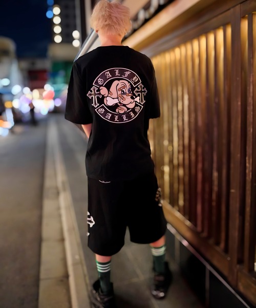 GALFY(ガルフィー)の「【別注】GA×GALFY-別注十字架わんわんハーフパンツ(スウェットパンツ・メンズ・ホワイト/ブラック/ブラック系2・S/L/XL)」の20枚目の写真