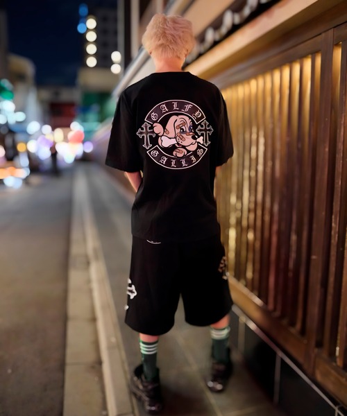 GALFY(ガルフィー)の「【別注】GA×GALFY-別注十字架わんわんハーフパンツ(スウェットパンツ・メンズ・ホワイト/ブラック/ブラック系2・S/L/XL)」の21枚目の写真