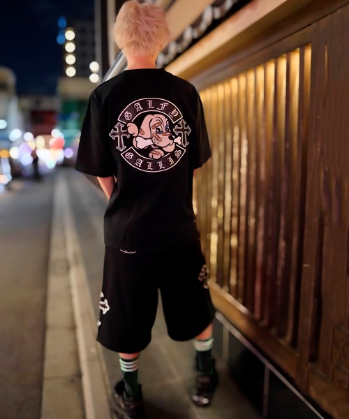 GALFY(ガルフィー)の「【別注】GA×GALFY-別注十字架わんわんハーフパンツ(スウェットパンツ・メンズ・ホワイト/ブラック/ブラック系2・S/L/XL)」の22枚目の写真