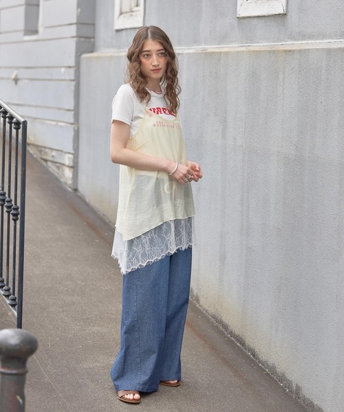 GEORGE'S(ジョージズ)の「レースキャミワンピース(ワンピース・レディース・イエロー/オフホワイト/ブラック・FREE)」の19枚目の写真