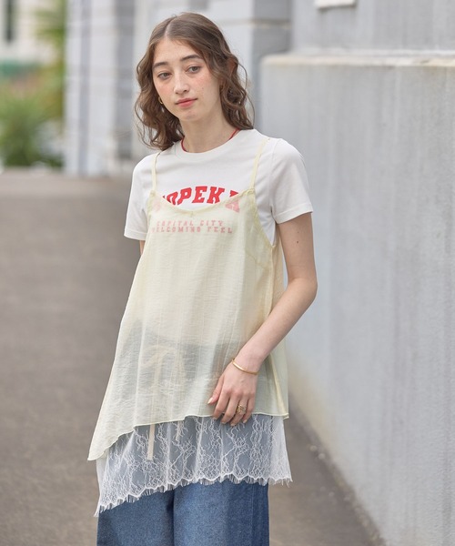 GEORGE'S(ジョージズ)の「レースキャミワンピース(ワンピース・レディース・イエロー/オフホワイト/ブラック・FREE)」の10枚目の写真