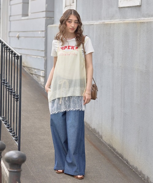 GEORGE'S(ジョージズ)の「レースキャミワンピース(ワンピース・レディース・イエロー/オフホワイト/ブラック・FREE)」の20枚目の写真