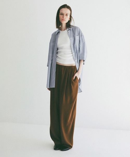 CLANE(クラネ)の「HALF SLEEVE HUGE SHIRTS(シャツ/ブラウス・レディース・グレー/ストライプ/ホワイト・1/2)」の19枚目の写真