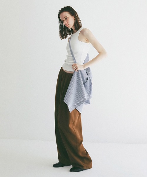 CLANE(クラネ)の「HALF SLEEVE HUGE SHIRTS(シャツ/ブラウス・レディース・グレー/ストライプ/ホワイト・1/2)」の22枚目の写真