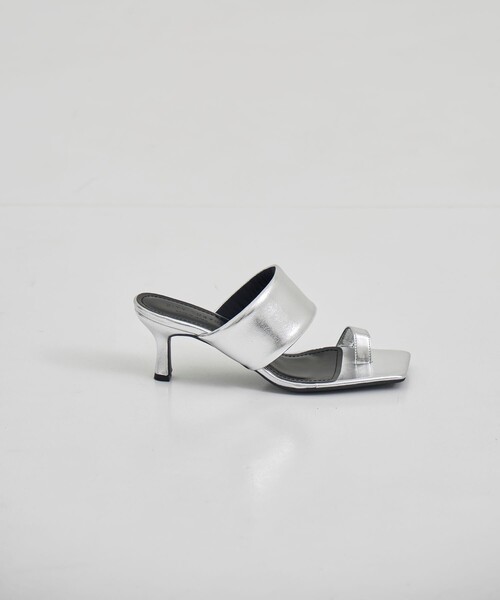 CITY TOKYO(シティトウキョウ)の「【CITY TOKYO/シティートウキョウ】Asymmetry Leather Sandal/アシンメトリーレザーサンダル(サンダル・レディース・ブラック/ホワイト/シルバー・1/2)」の21枚目の写真