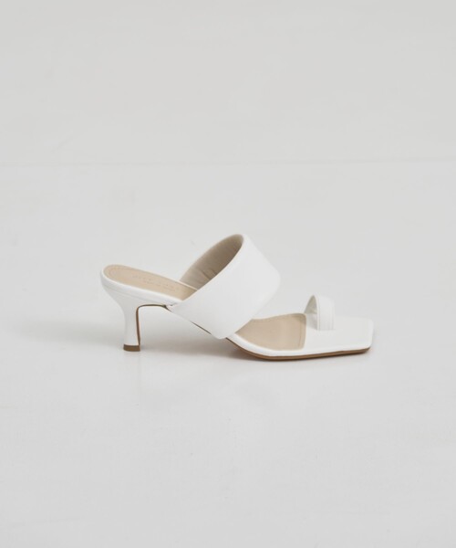 CITY TOKYO(シティトウキョウ)の「【CITY TOKYO/シティートウキョウ】Asymmetry Leather Sandal/アシンメトリーレザーサンダル(サンダル・レディース・ブラック/ホワイト/シルバー・1/2)」の9枚目の写真